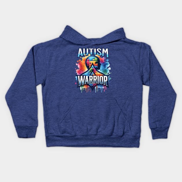 Embrace differences, spread love, support autism awareness. Kids Hoodie by TaansCreation 